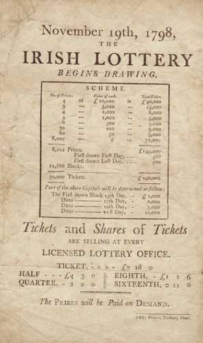 1798 The Irish Lottery at Whyte's Auctions
