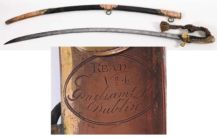 Circa 1800 military officer's sword by Read's of Dublin. at Whyte's Auctions