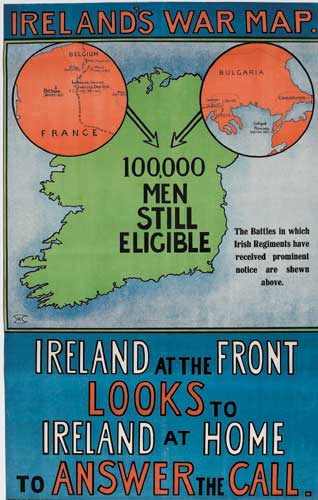 "IRELAND'S WAR MAP - 100,000 MEN STILL ELIGIBLE etc" at Whyte's Auctions