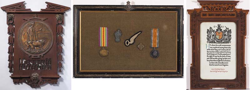 British War Medal, Victory Medal and Death Plaque to Lieutenant G. J. Gogarty. at Whyte's Auctions