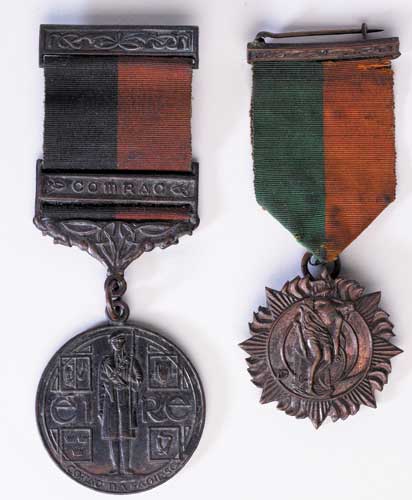 1916 Rising Service Medal and 1919-21 War of Independence Service Medal with Comrac bar. by Harry Turner  at Whyte's Auctions