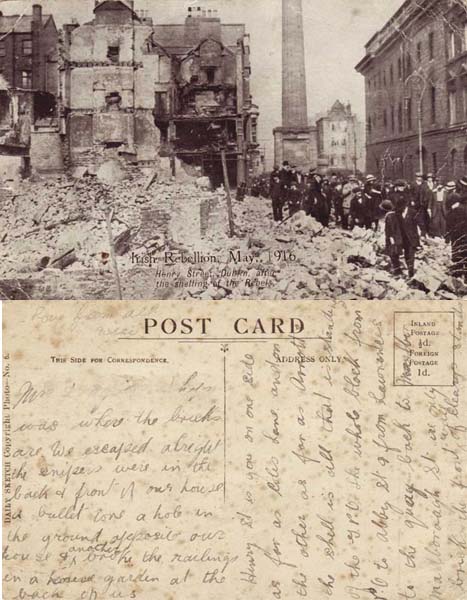 1916-22 Valuable range of picture postcards including Henry Street 1916 with eye witness accounts of at Whyte's Auctions