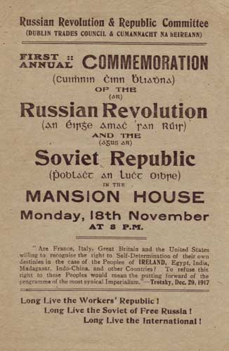 1918. Russian Revolution and The Soviet Republic. Dublin Trades Council & Cummeanneacht at Whyte's Auctions