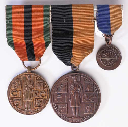 War of Independence Service Medal, 1971 Jubilee Medal, and 1959 Fianna ireann Jubilee Medal. at Whyte's Auctions