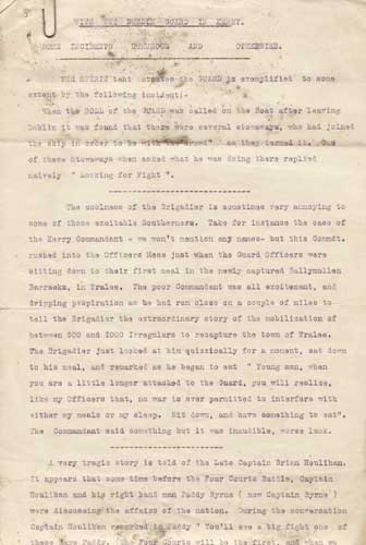 With the Dublin Guard in Kerry, an account by Commandant M. Bishop. at Whyte's Auctions
