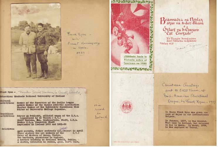 SCRAPBOOK OF PHOTOGRAPHS, LETTERS, NEWSPAPER CLIPPINGS AND SIMILAR EPHEMERA RELATING TO FRANK R by Frank Ryan (1902-1944) Irish Republican A at Whyte's Auctions