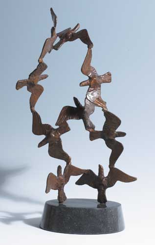 NINE BIRDS IN A SPIRAL by John Behan RHA (b.1938) at Whyte's Auctions