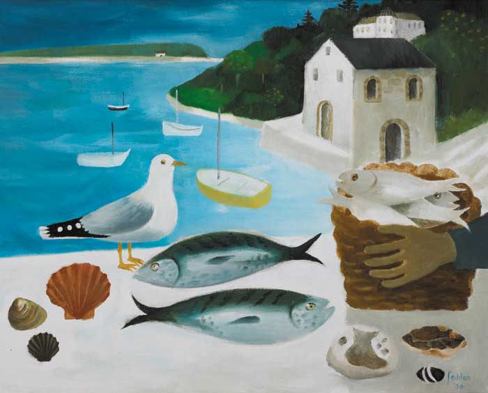 TWO MACKEREL, 2000 by Mary Fedden sold for �14,000 at Whyte's Auctions