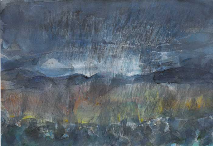RAINSTORM BEARA, 1988 by Louis le Brocquy sold for 11,500 at Whyte's Auctions
