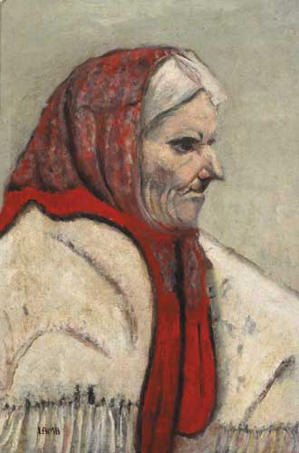 OLD PEASANT WOMAN by Charles Vincent Lamb RHA RUA (1893-1964) at Whyte's Auctions