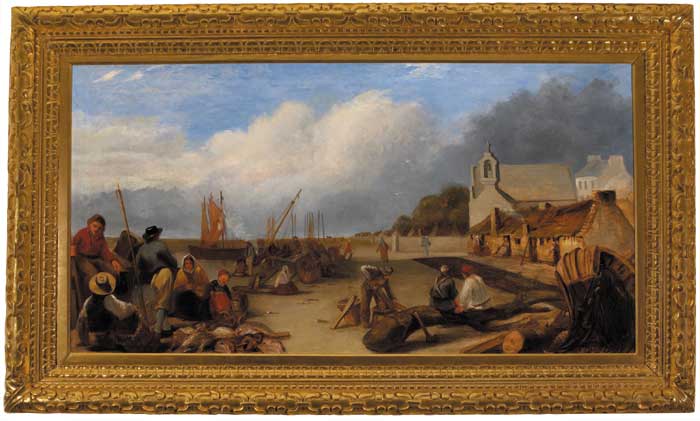 VIEW OF THE WEST CONVENT, ON THE CLADDAGH, GALWAY, 1844 by George Sharpe RHA (1802-1877) at Whyte's Auctions