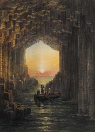 FINGAL'S CAVE, STAFFA, HEBRIDES by Andrew Nicholl RHA (1804-1886) at Whyte's Auctions