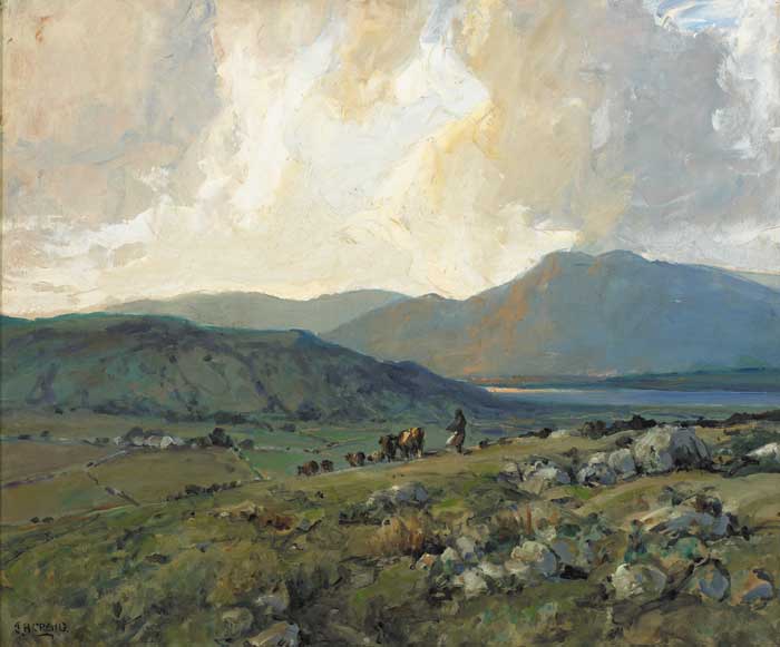 EVENING IN THE ROSSES, COUNTY DONEGAL by James Humbert Craig sold for �16,000 at Whyte's Auctions