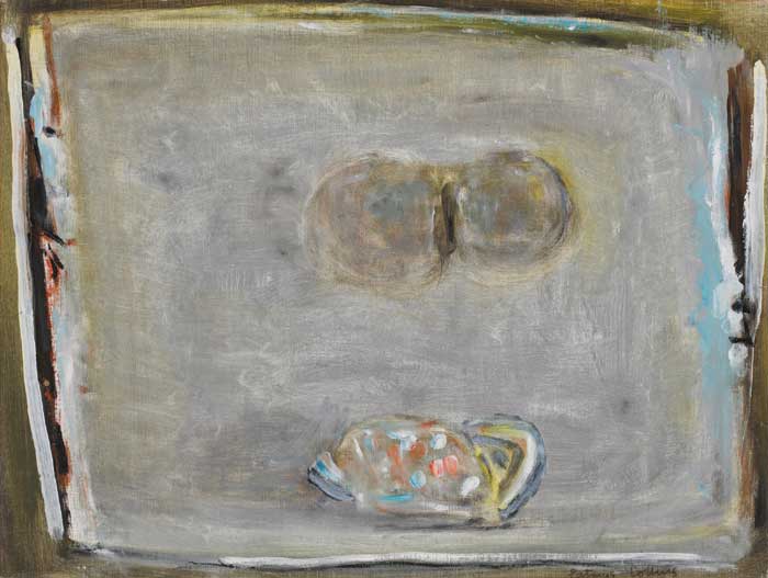 TEAPOT AND FORGOTTEN APPLES, c.1976 by Patrick Collins HRHA (1910-1994) at Whyte's Auctions