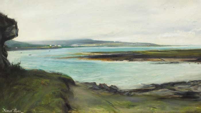LOOKING TOWARDS KILLEANY, ARAN, AUGUST 1972 by Thomas Ryan sold for 3,400 at Whyte's Auctions