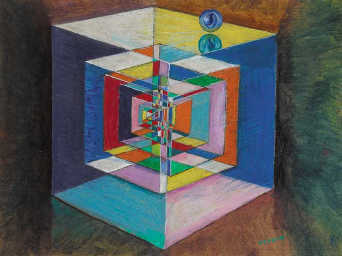 ABSTRACT WITH PRISMS by Harry Kernoff RHA (1900-1974) at Whyte's Auctions