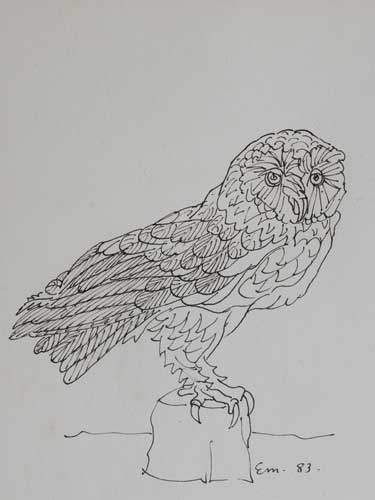 BARN OWL, 1983 by Edward McGuire RHA (1932-1986) at Whyte's Auctions