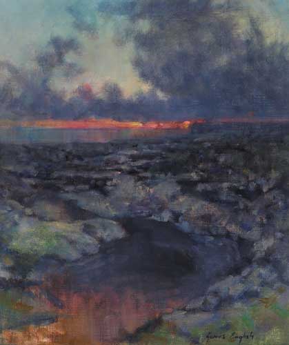 SHORE POOLS, CLARE COAST by James English RHA (b.1946) at Whyte's Auctions