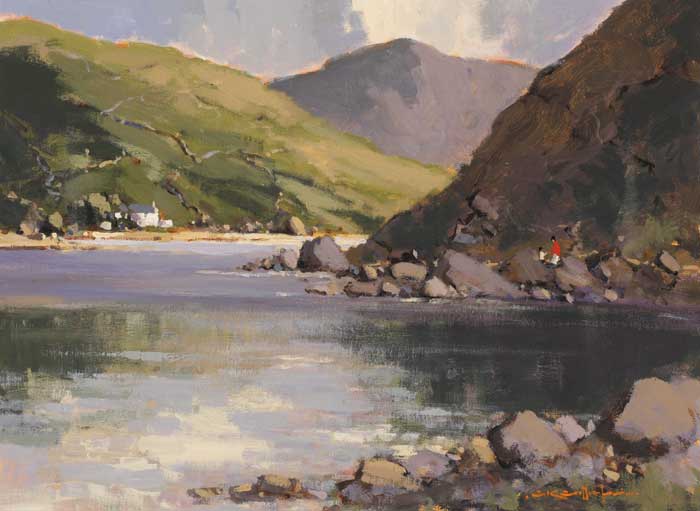 FIGURES BY A ROCKY COASTAL BAY by George K. Gillespie RUA (1924-1995) at Whyte's Auctions