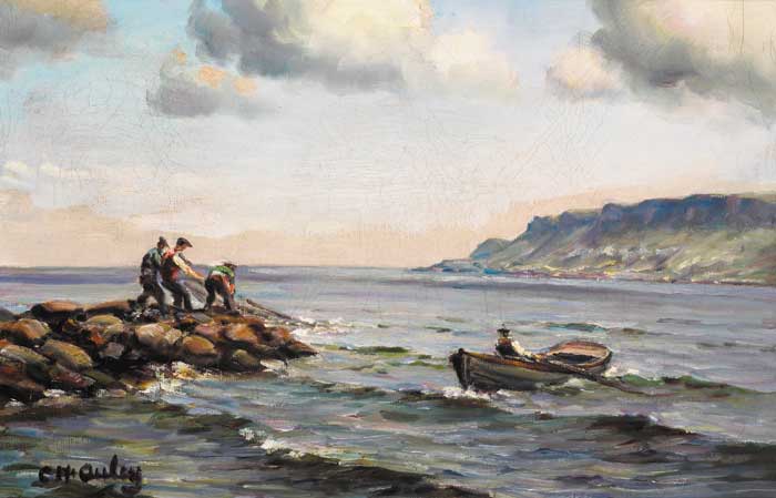 HAULING IN THE NETS by Charles J. McAuley RUA ARSA (1910-1999) RUA ARSA (1910-1999) at Whyte's Auctions