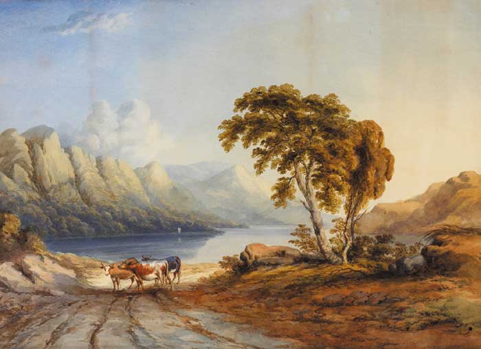 VIEW OF DERWENTWATER, CUMBERLAND, 1854 by John E. Bosanquet (fl.1854-1869) (fl.1854-1869) at Whyte's Auctions