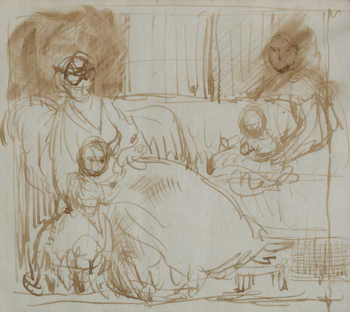 STUDY FOR SWINTON FAMILY PORTRAIT, circa 1901 by Sir William Orpen KBE RA RI RHA (1878-1931) at Whyte's Auctions