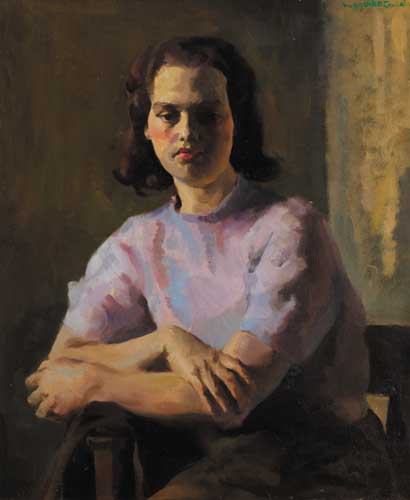 PORTRAIT OF A YOUNG WOMAN by Diarmuid O'Ceallacain ANCA (1915-1993) at Whyte's Auctions