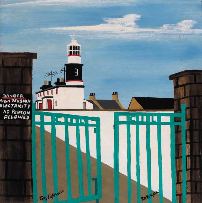TORY LIGHTHOUSE (VIEW THROUGH GATE) by Patsy Dan Rodgers (b.1945) at Whyte's Auctions