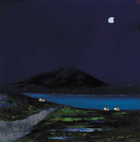MOONLIGHT OVER WEST OF IRELAND COAST by David Gordon Hughes (b.1957) at Whyte's Auctions