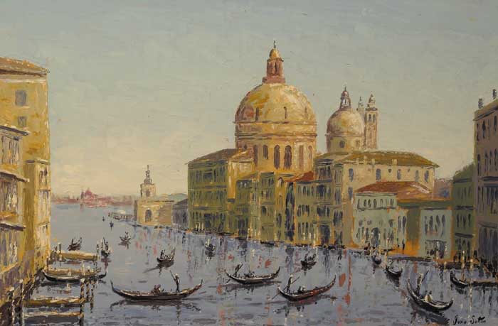 THE SANTA MARIA DELLA SALUTE ON THE CANAL GRANDE by Ivan Sutton (b.1944) at Whyte's Auctions