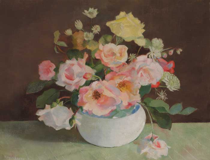 STILL LIFE WITH WILD ROSES by Moyra Barry sold for �2,600 at Whyte's Auctions