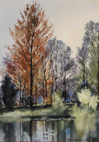 POPLARS BY THE POND, PHOENIX PARK, 1981 by John Skelton (1923-2009) at Whyte's Auctions