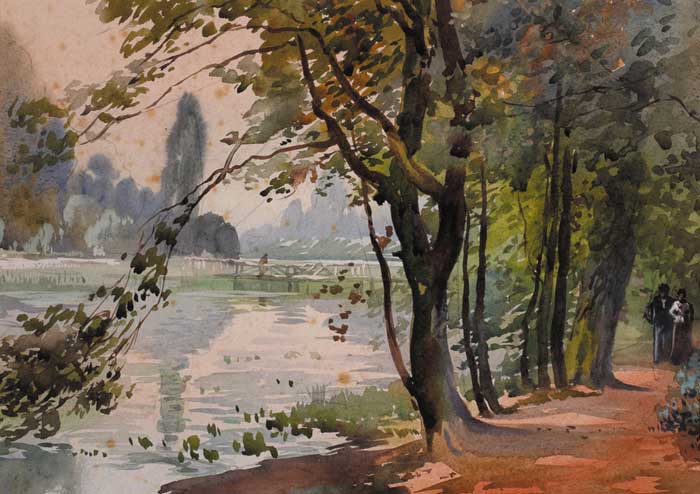 PATH BY LAKE by William Docherty Weir (1863-1903) at Whyte's Auctions