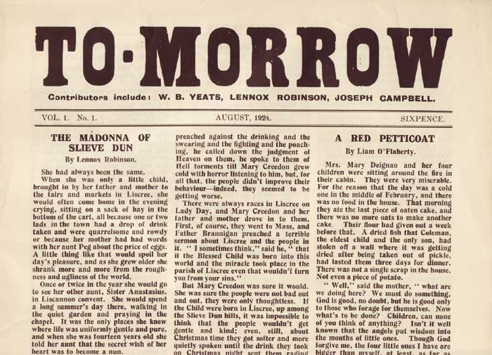 To-Morrow, Vol. 1 No. 1 by William Butler Yeats (1865-1939) et al at Whyte's Auctions