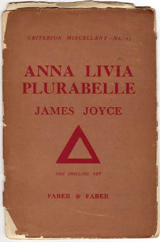 Anna Livia Plurabelle: Fragment of a work in progress - first edition by James Joyce (1882-1941) at Whyte's Auctions