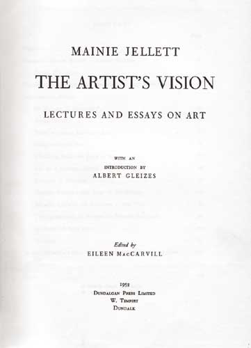 Eileen McArville (ed.), Mainie Jellett: The Artist's Vision, Lectures and Essays on Art by Mainie Jellett (1897-1944) at Whyte's Auctions