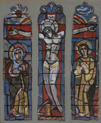 THE CRUCIFIXION - DESIGN FOR CHURCH AT DOWNE, KENT, circa 1950 by Evie Hone HRHA (1894-1955) at Whyte's Auctions