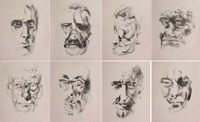 EIGHT IRISH WRITERS, 1981 by Louis le Brocquy HRHA (1916-2012) at Whyte's Auctions