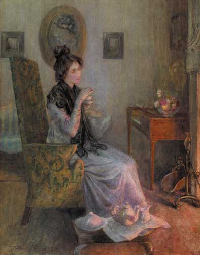 HER AIN FIRESIDE, 1899 by Charles MacIver Grierson sold for �3,000 at Whyte's Auctions