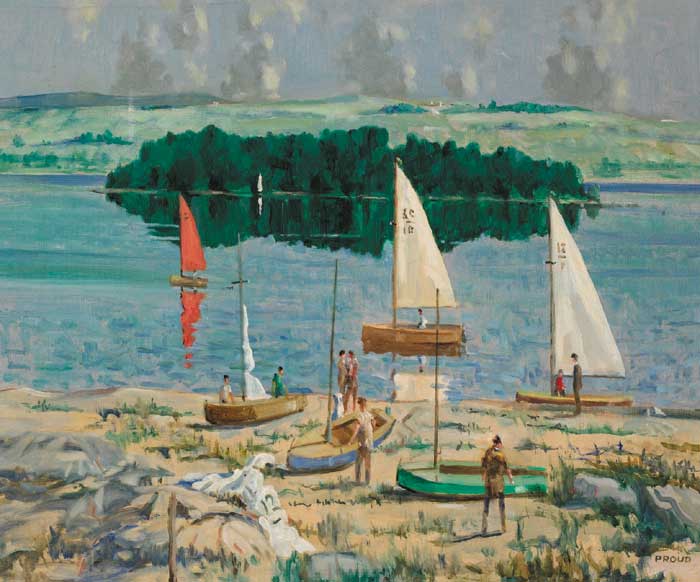 THE EVENING RACE by Liam Proud (1920-1995) (1920-1995) at Whyte's Auctions