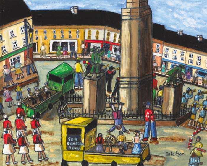 FESTIVAL PARADE AT THE DIAMOND, DERRY CITY by Orla Egan sold for 2,400 at Whyte's Auctions