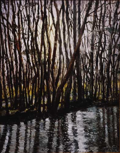 SUNSET ON CARRAGH RIVER, 2004 by Anthony Simmonds-Gooding sold for �1,125 at Whyte's Auctions