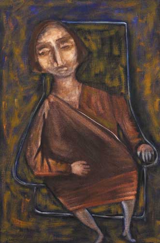 WOMAN DREAMING IN A CHAIR by Anne Yeats sold for 3,800 at Whyte's Auctions
