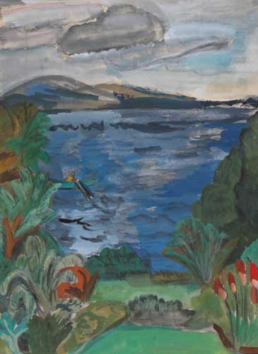AT SPIDER'S BAY, LOUGH MASK, COUNTY MAYO by Evie Hone sold for 3,000 at Whyte's Auctions