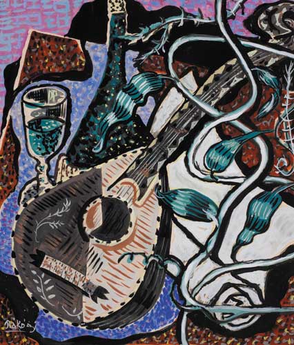STILL LIFE WITH MANDOLIN by Basil Ivan Rkczi (1908-1979) at Whyte's Auctions