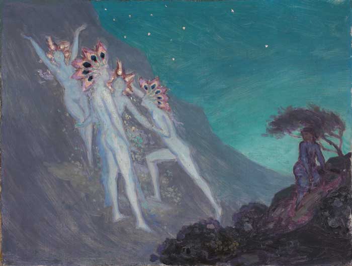 FAIRIES APPEARING TO A WOMAN ON A MOUNTAINSID AT DUSK at Whyte's Auctions