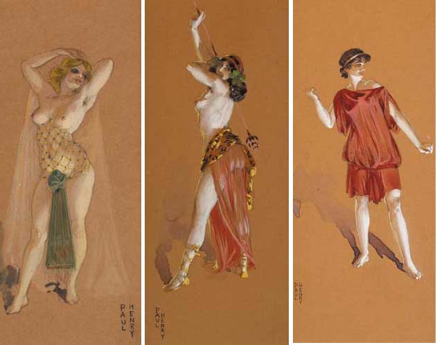 FEMALE DANCER, 1898-9 (SET OF THREE) by Paul Henry RHA (1876-1958) at Whyte's Auctions
