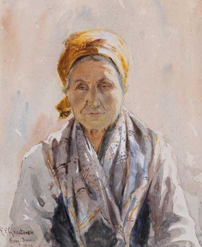 WOMAN FROM GREZ, 1879 by Eleanor Elizabeth Greatorex sold for �850 at Whyte's Auctions