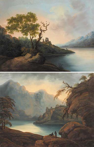 A PAIR OF CAPRICCIO RIVER LANDSCAPES by Thomas Walmsley (1763-1806) at Whyte's Auctions