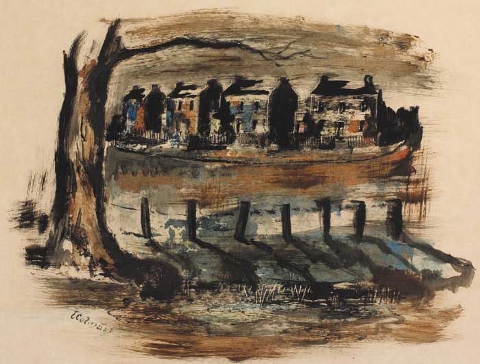 GRAND CANAL, DUBLIN by Samus  Colmin (1925-1990) at Whyte's Auctions